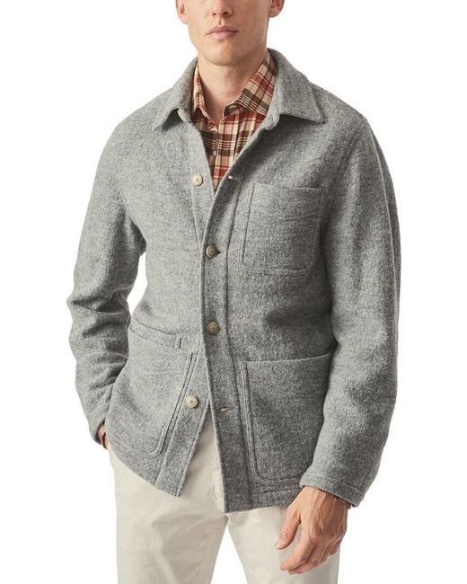 J.McLaughlin Gray Weekender Wool-Blend Jacket for men