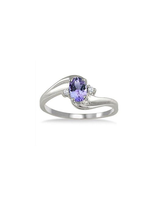 Gem Spark White 14K 0.49 Ct. Tw. Diamond & Tanzanite Ring