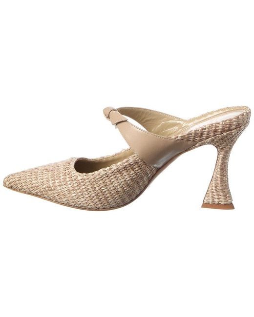 Alexandre Birman Natural Maeve 85 Raffia Pump