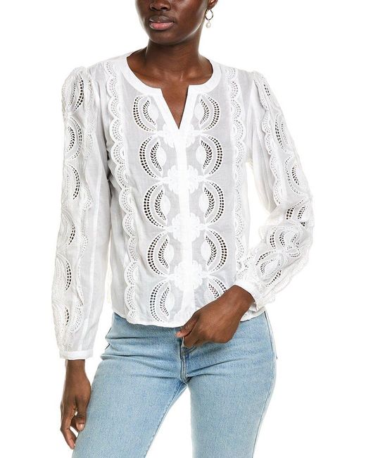Johnny Was Makaylin Blouse in White | Lyst Canada