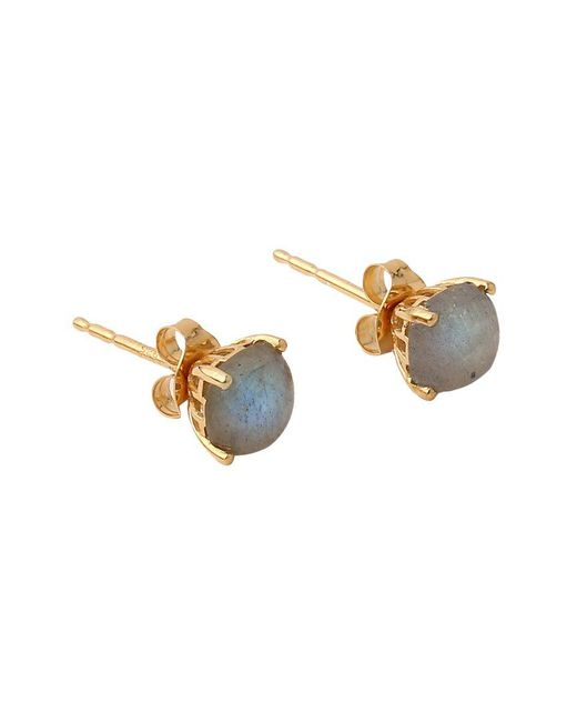 TIRAMISU White 10K 2.39 Ct. Tw. Labradorite Studs