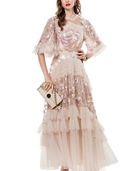 LIONELLO SALVI Natural Maxi Dress