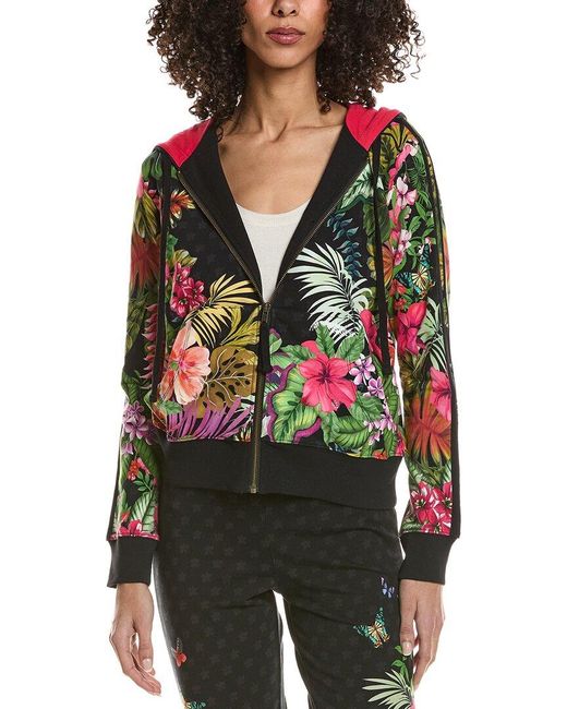 Johnny Was Multicolor Zip Front Hoodie