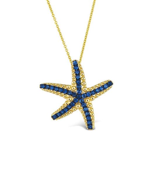 Le Vian Metallic Le Vian Sea World 14K 0.57 Ct. Tw. Sapphire Pendant Necklace