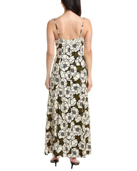 Hutch White Baldwin Linen-Blend Dress