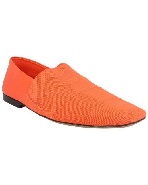 Ferragamo Orange Grosgrain Leather Loafer for men