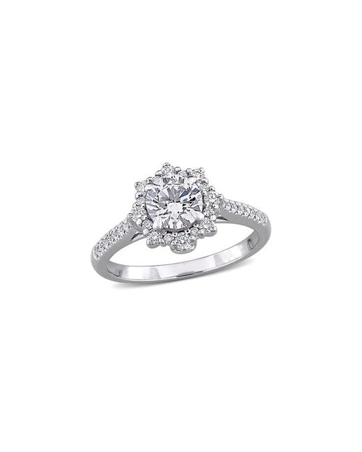 Lab Grown Diamonds White Created Forever 14K 1.16 Ct. Tw. Lab-Grown Diamond Halo Ring