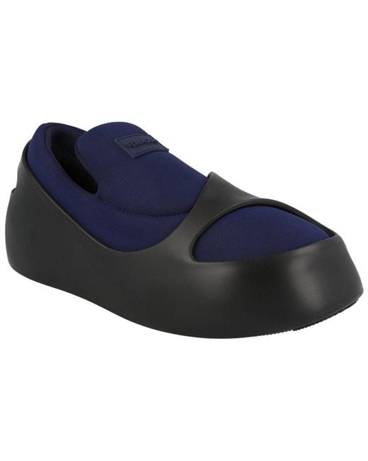 Ferragamo Blue Lunar Paneled Slip-On Sneaker