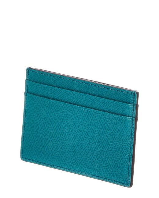 Furla Blue Camelia Leather Card Case