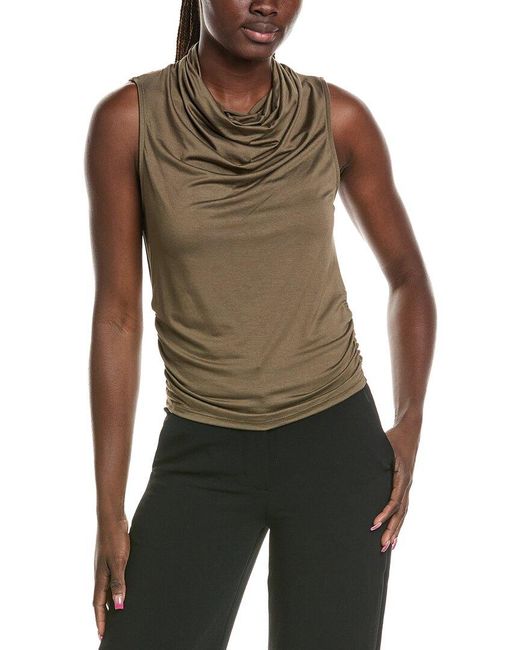 Michael Stars Green Anita Mock Neck Tank