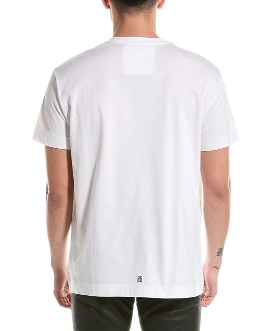 Givenchy White Logo Oversized Fit T-shirt for men