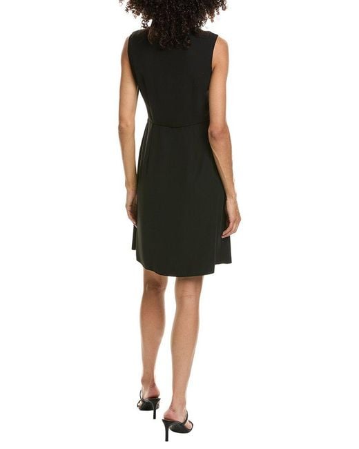 Prada Black Belted Embellished Twill Mini Dress