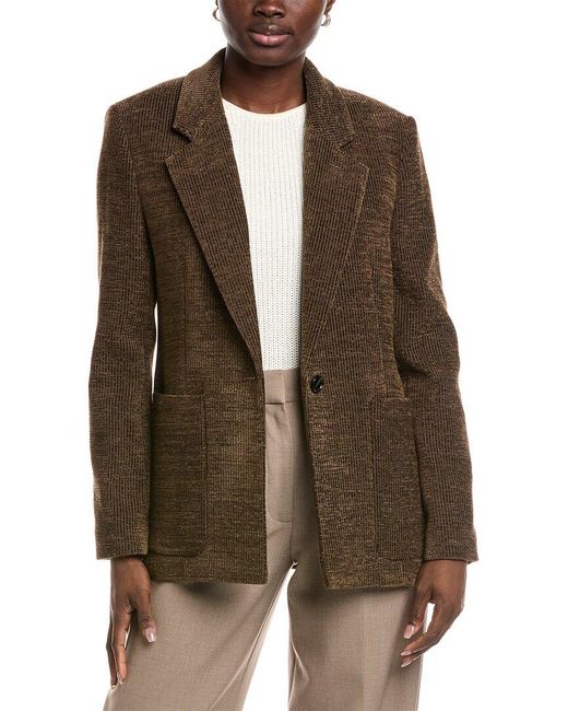 Boss Brown Wool-Blend Blazer