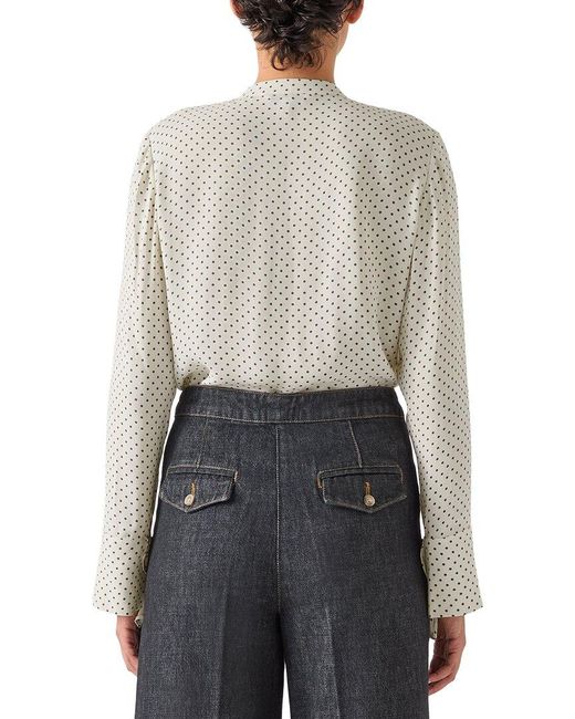 L.K.Bennett Gray Cody Woven Top
