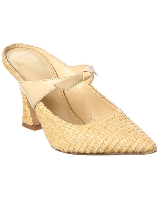 Alexandre Birman Natural Maeve 85 Raffia & Leather Pump