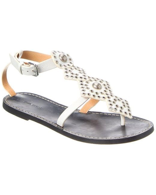 Isabel Marant Metallic Ejane Leather Sandal