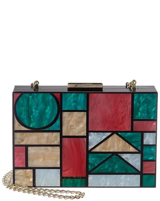 BCBGMAXAZRIA Red Eleanor Acrylic Clutch