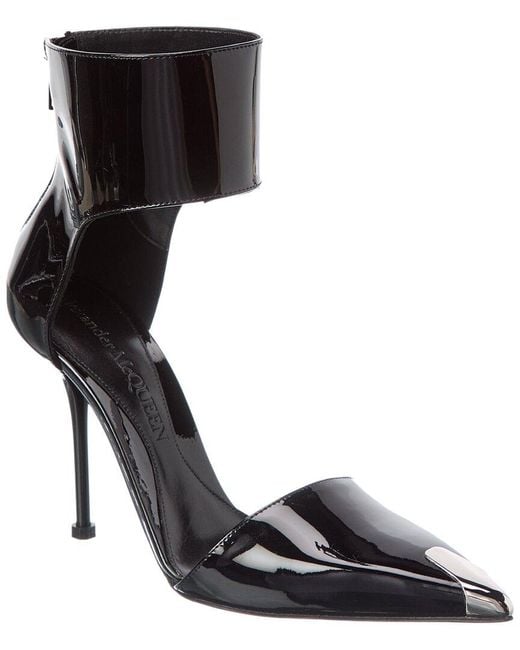 Alexander McQueen Black Punk Patent Pump