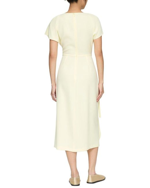 Lafayette 148 New York Natural Draped Side Tie Dress