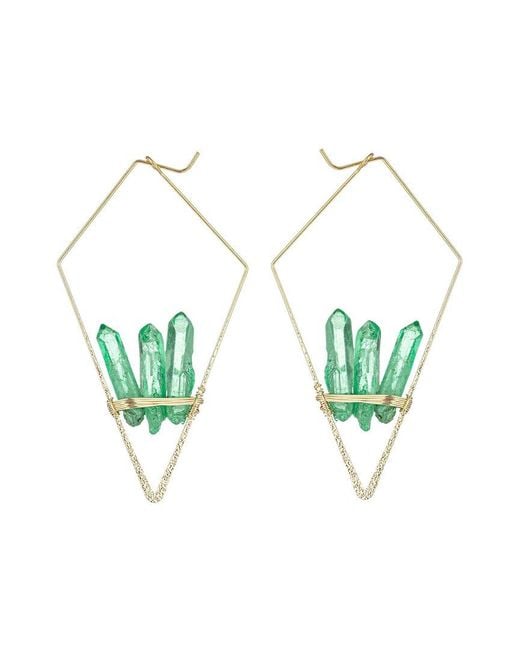 Eye Candy LA Blue The Luxe Collection Agate Statement Earrings