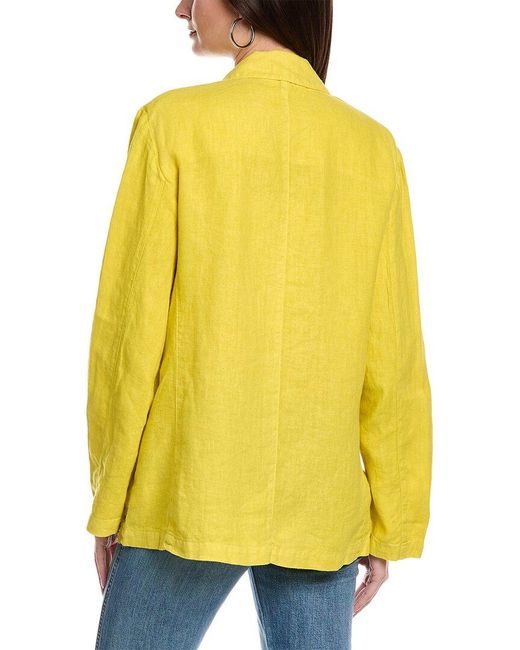 Velvet By Graham & Spencer Yellow Linen Blazer