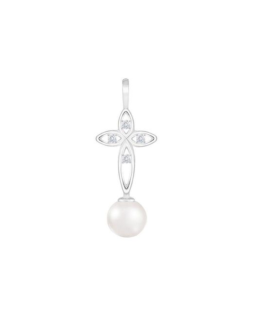 Splendid White 14K 0.06 Ct. Tw. Diamond & 6-6.5Mm Pearl Earrings