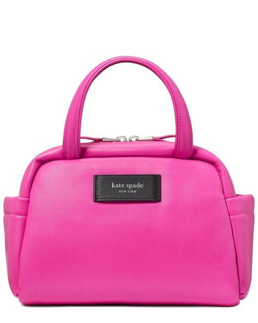 Kate Spade Pink Puffed Smooth Leather Satchel