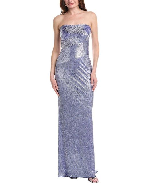 RENE BY RENE RUIZ COLLECTION Purple Strapless Mermaid Lace Gown