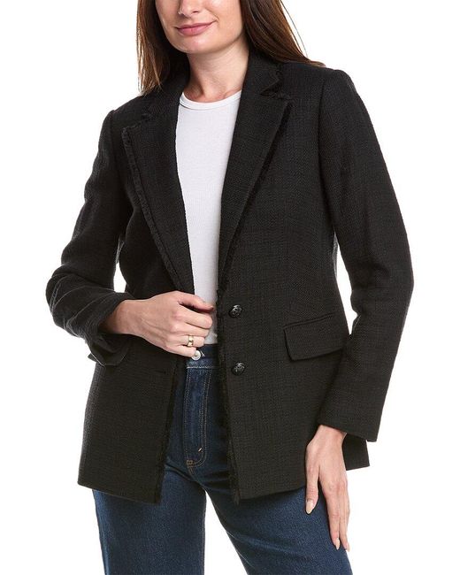 Karl Lagerfeld Black Tweed Jacket