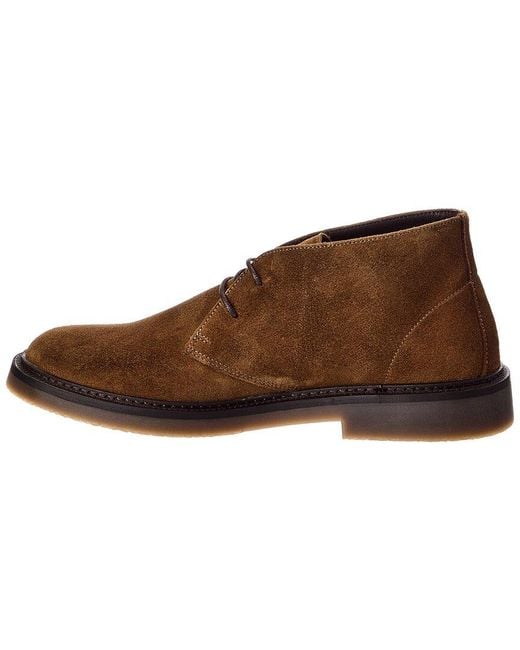M by Bruno Magli Brown Mabelton Suede Chukka Boot for men