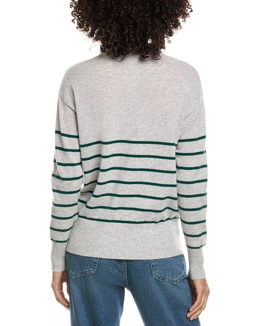 InCashmere Gray Pullover Cashmere 1/4-Zip