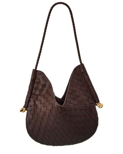 Tiffany & Fred Paris Brown Woven Leather Hobo Shoulder Bag