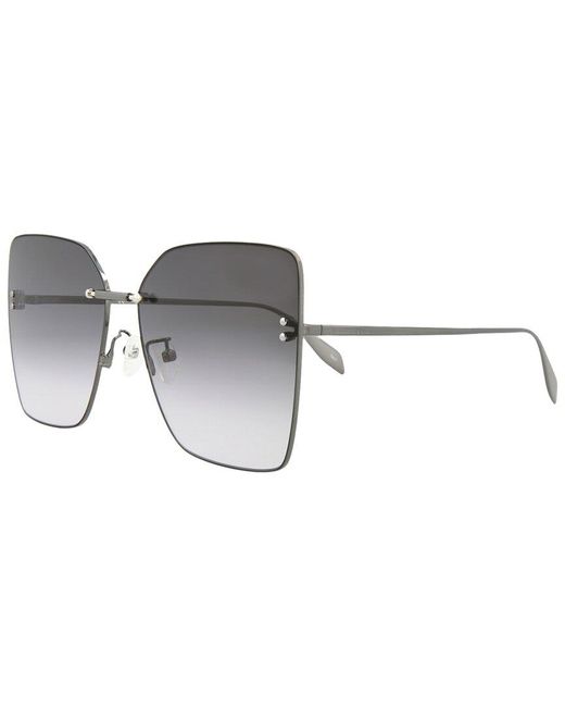 Alexander McQueen Gray Am0342s 150mm Sunglasses