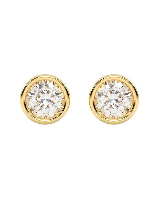 Diamond Select Cuts Metallic 14K 1.00 Ct. Tw. Diamond Earrings