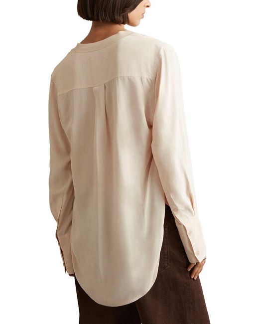 Reiss White Tash V Neck Top