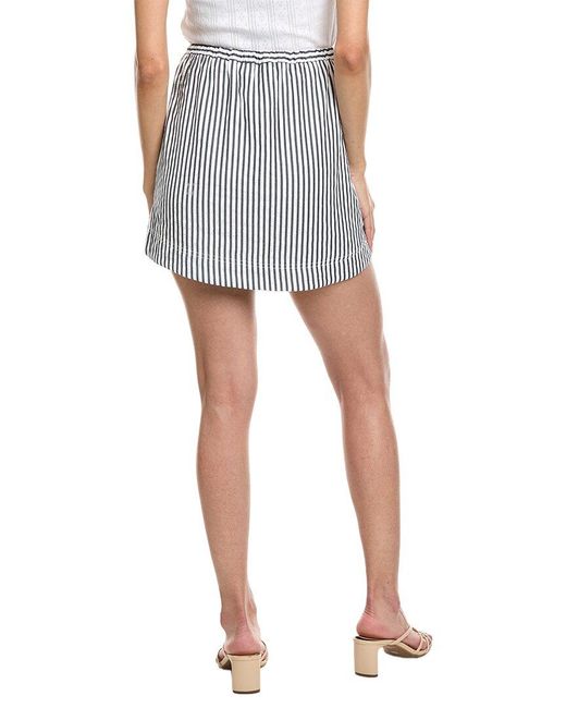 Splendid Gray Stripe Mini Skirt