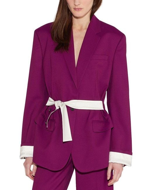 Câllas Purple Denis Wool-Blend Blazer