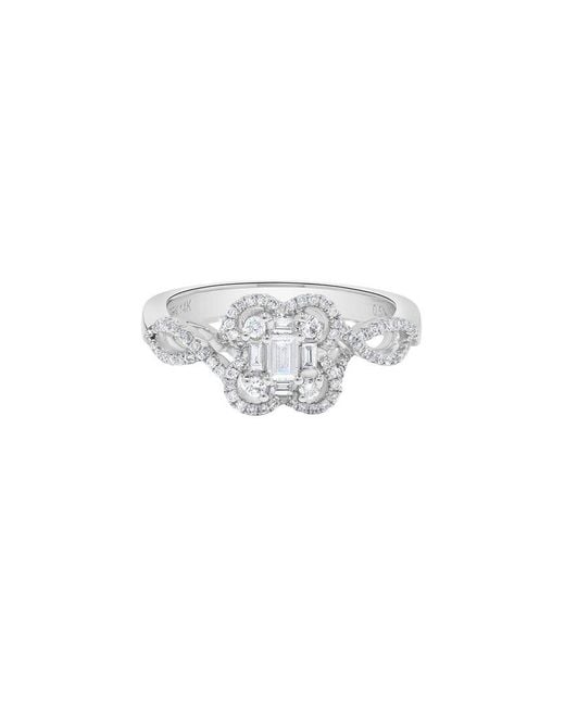 H.J. Namdar White 14K 0.50 Ct. Tw. Diamond Cluster Ring