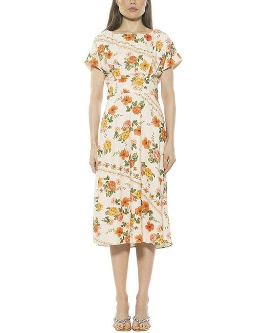 Alexia Admor Metallic Lottie Fit & Flare Dress