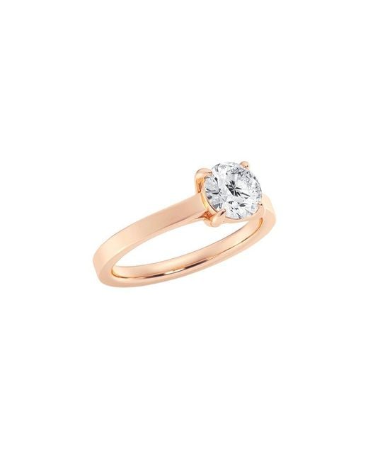 Lab Grown Diamonds White 14K Rose 0.50 Ct. Tw. Lab-Grown Diamond Solitaire Engagement Ring