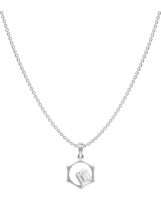 Lab Grown Diamonds Metallic 14K 1.00 Ct. Tw. Lab-Grown Diamond Necklace