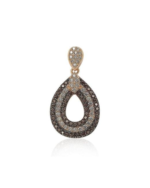 Suzy Levian CZ Jewelry White Suzy Levian Silver Cz Pendant Necklace