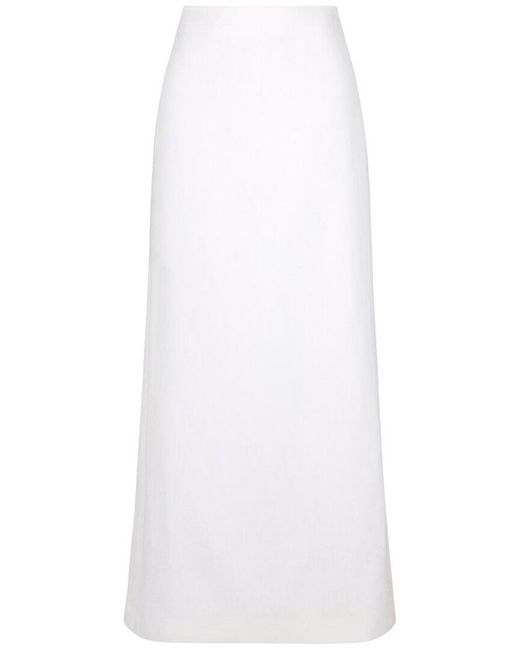 Ferragamo White Long Skirt