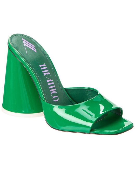The Attico Green Luz Leather Sandal