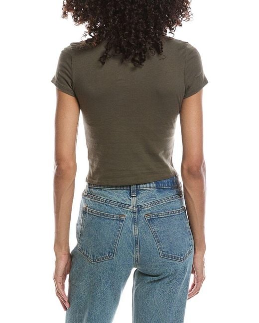 James Perse Multicolor Cropped Sport T-Shirt