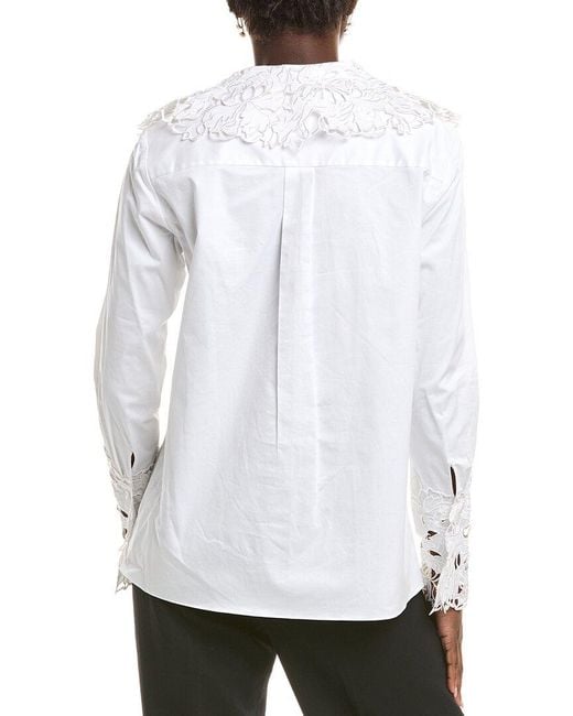 Oscar de la Renta White Blouse