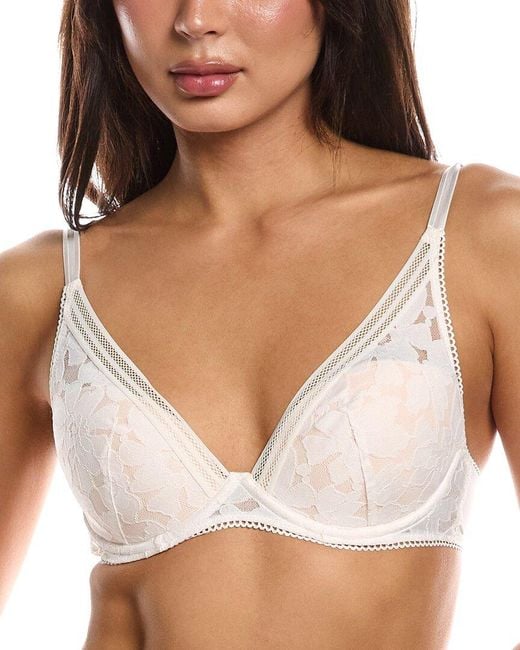 Passionata Natural Gardenia Wired Plunge Lace T-Shirt Bra