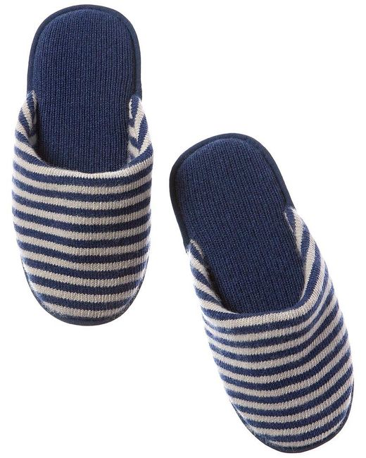 Portolano Blue Striped Slippers for men