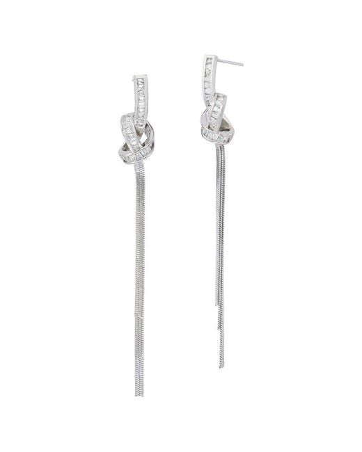 Savvy Cie White Cz Dangle Earrings