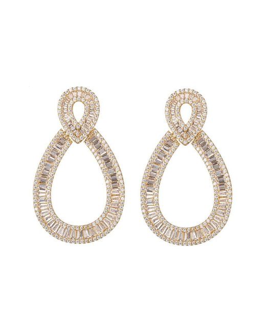 Eye Candy LA Metallic The Luxe Collection Cz Weddint Statement Earrings